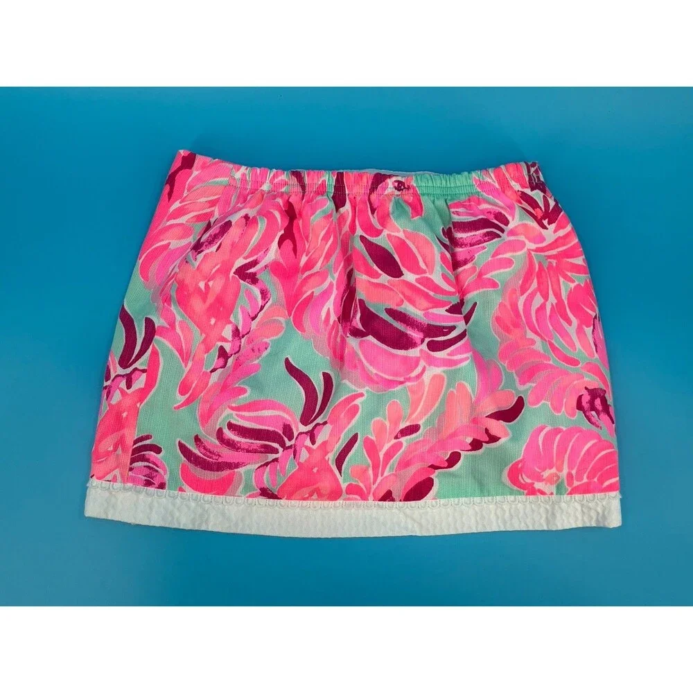 Lilly Pulitzer Girls Joana Skort Size 10 Love Birds & Mini Etta Tee 10/12 Set